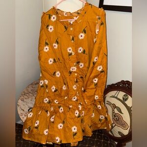 Women’s Pink chicken Kalani dress gold flower size large nwt